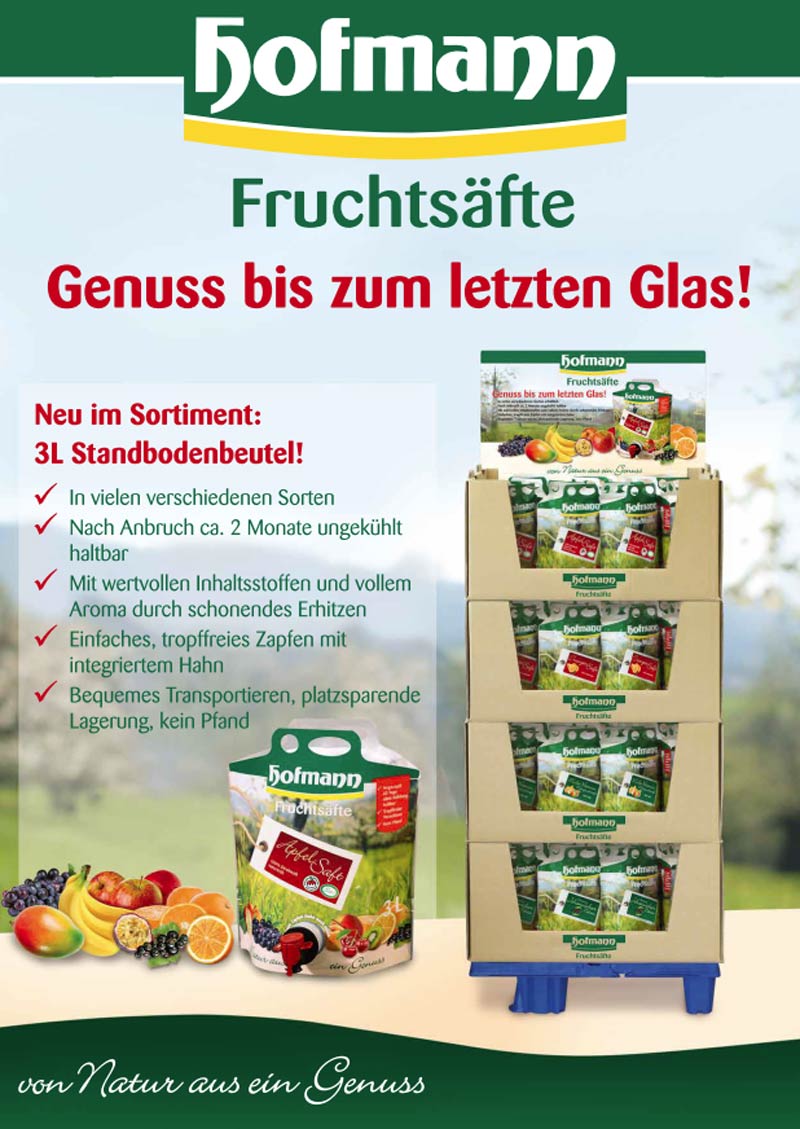 Apfelsaft im 3 Liter Standbeutel